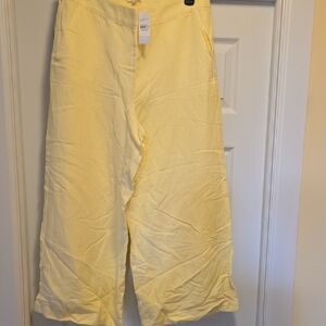 LOFT Yellow Striped Pants